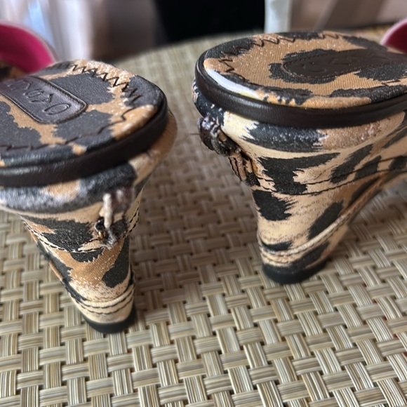 Casadei Pink Wedge Sandals size 6 1/2 - Picture 5 of 5